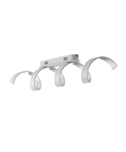 PLAFONIERA LED "HELIX" BIANCA E ARGENTO 3000K 1600LM, 80 CM